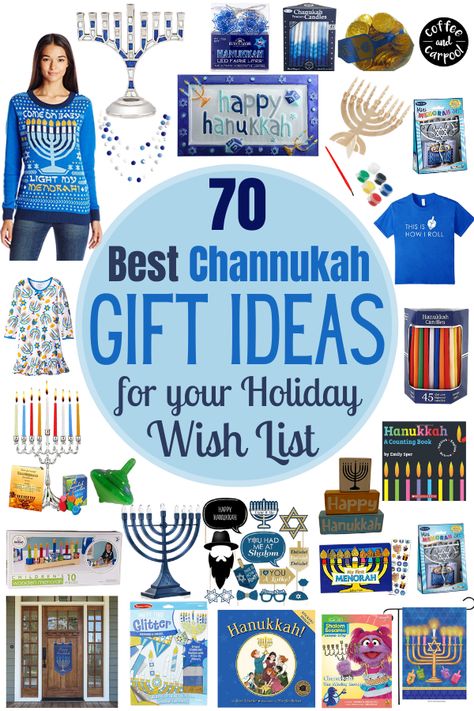 Searching for perfect Channukah gifts? Choose from this list of 70 Best Channukah Gift Ideas for your Holiday Wish List that will surely bring a smile to someone's face. Get your holiday shopping done.#hanukkahgiftideas #hanukkah #channukah #hanukkahmenorah #menorah #hanukkahmenorahisrael #jewishhannukahtraditions #jewishhannukah #hannukahgiftguide #giftguide #giftideas #jewishtraditions #hannukahdecor #hannukahcraft #holidaygifts #hannukahwreath #bestgifts #BestHanukkahGiftIdeas #happyhannukah Hannakuh Gift Ideas, 8 Nights Of Hanukkah Gifts, Hannukah Gift Ideas, Hannukah Gifts Ideas, Hannukah Party, Hanukkah Gift Ideas, Hannukah Recipes, Hanukkah Ideas, Girl Scout Gifts