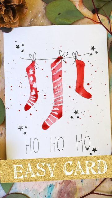 Simple Hand Painted Christmas Cards, Watercolor Christmas Cards Ideas Simple Diy, Line And Wash Christmas Watercolor, Watercolor Christmas Candles, Christmas Watercolor Cards Easy, Christmas Card Watercolor Easy, Watercolour Christmas Card Easy, Easy Watercolor Holiday Card, Easy Holiday Watercolor