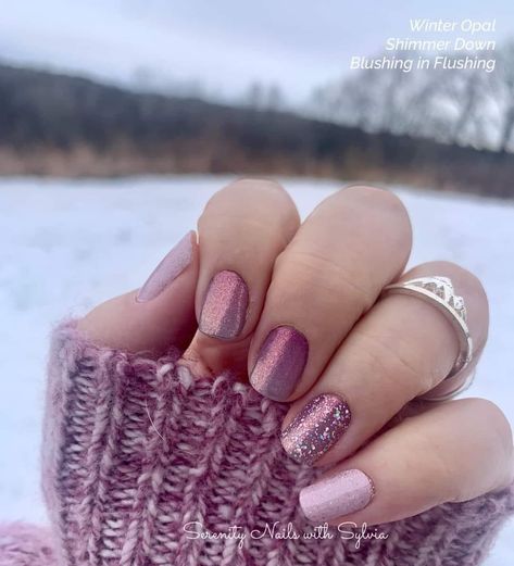 Shimmer Down Color Street, Color Street Mani, Nail Color Combos, Opal Color, Color Street Nails, Fancy Nails, Color Street, Winter Nails, Color Combos