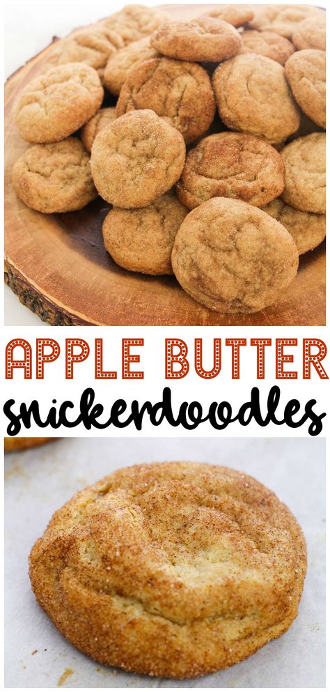 Fall Desserts Cookies, Snickerdoodle Cookie Recipe, Apple Butter Recipe, Snickerdoodle Cookie, Snickerdoodle Recipe, Cookie Recipes Unique, Snickerdoodle Cookie Recipes, Butter Cookies Recipe, Chocolate Cookie Recipes