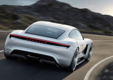 Porsche has joined the trend with a four-door concept car called Mission E, which can be charged in 15 minutes and has a potential driving range of 500 kilometres (310 miles). Porsche Electric Car, Porsche Electric, Porsche Mission E, Porsche Girl, Electric Car Concept, All Electric Cars, Electric Sports Car, Mission E, Aston Martin Lagonda