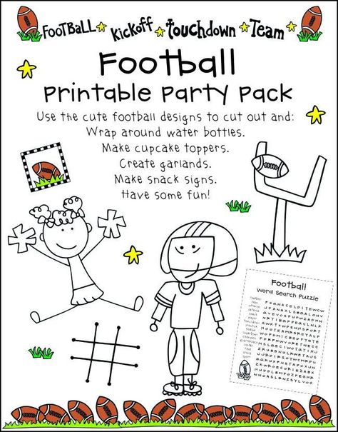 Have a Super Bowl Party for kids is just a great idea. I mean there are tons of great snacks, crafts and games that kids can to do celebrate the big game too. I am excited to share a few really fun ideas for you so that your kiddos will feel included on the big game day. #superbowlcrafts #superbowlactivties #superbowlgame #creativecrafts Football Party Activities, Super Bowl Printables, Football Word Search, Football Printables, Football Themed Party, Chocolate Footballs, Football Parties, Football Crafts, Laura Kelly