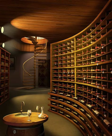 Wine Cellar Mansion Wine Cellar, Old Hollywood Mansion, Hollywood Mansion, Episode Interactive, Episode Interactive Backgrounds, City Of Los Angeles, Warehouse Design, Episode Backgrounds, Scenery Background