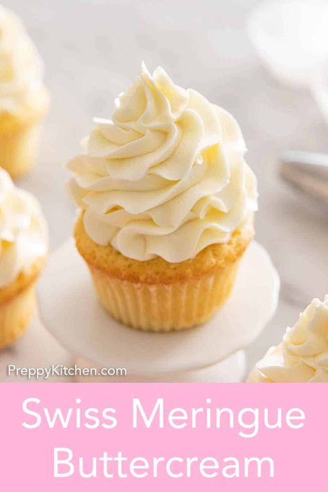 Made with only 5 simple ingredients, it is so easy to make this ultra-creamy and smooth Swiss Meringue Buttercream recipe! Stable, light, and fluffy, this is the best meringue buttercream you’ll make. It’s not too sweet and will melt in your mouth. Best Meringue, Swiss Meringue Buttercream Recipe, Creme Brulee Recipe Easy, Swiss Buttercream, Brulee Recipe, Cake Frosting Recipe, Homemade Frosting, Meringue Buttercream, Swiss Meringue Buttercream