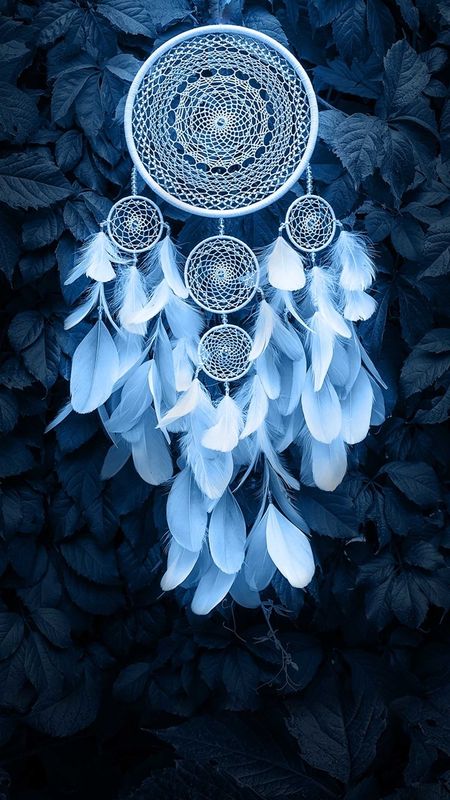 Blue Dreamcatcher, Attract Success, Dreamcatcher Wallpaper, Wallpaper Ideas, Mobile Wallpaper, Dream Catcher, Feathers, Wallpapers, Blue