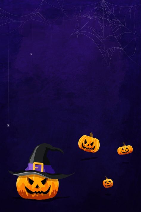 Jack O'Lantern pattern on purple Halloween background template vector | free image by rawpixel.com / Aew Popsicle Sticks Halloween Crafts, Happy Thanksgiving Wallpaper, Halloween Invitaciones, Kids Halloween Party Invitations, Spooky Halloween Pictures, Lantern Pattern, Halloween Infantil, Background Halloween, Halloween Stories