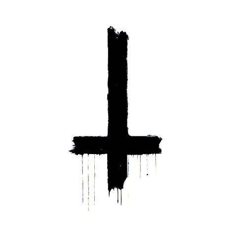 Antichrist Tattoo, Cross Tattoo Neck, Reverse Cross, Crucifix Tattoo, Satanic Cross, Upside Down Cross, Skateboard Art Design, Biker Tattoos, Inverted Cross