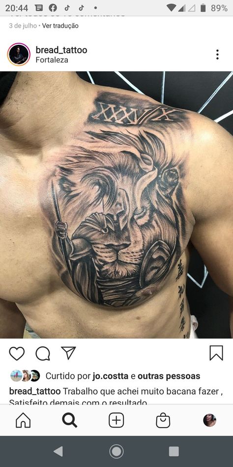 Best Lion Tattoos Men Chest, Spartan Chest Tattoo Men, Arm And Chest Tattoos For Men, Gladiator Chest Tattoo Men, Knight Chest Tattoo, Warrior Chest Tattoo For Men, Gladiator Chest Tattoo, Lion Chest Tattoo Men Design, Chest To Arm Tattoo Men