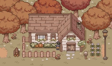 Pixel Art House, Pixel Building, How To Pixel Art, Year In Pixels, Pixel Art Background, Pixel Art Tutorial, Cool Pixel Art, Pix Art, Pixel Art Games