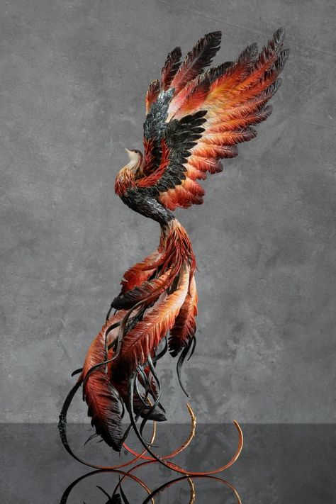 Phoenix Sculpture, Phoenix Fire Bird, Bird Creature, Phoenix Statue, Bird Symbol, Fantasy Bird, Fantasy Statue, Fantasy Sculpture, Phoenix Images