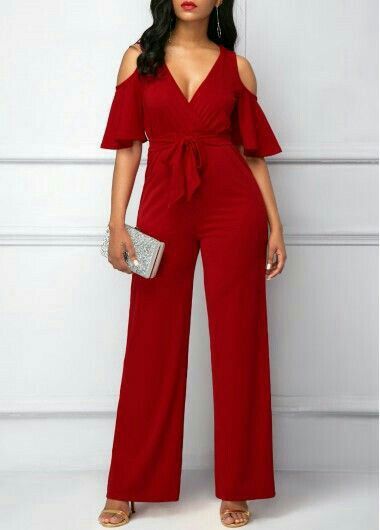 Palazzo Jumpsuit Outfit, Palazzo Jumpsuit Outfit Classy, Palazzo Jumpsuit, Cold Shoulder Jumpsuit, Jumpsuit Outfits, Outfit Classy, Cheap Wine, Fashion Bottoms, Jumpsuit Elegant