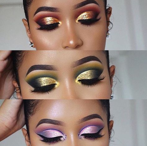 Purple And Gold Eye Makeup, Homemade Eye Cream, Gold Eye Makeup, Korean Makeup Tutorials, Make Up Inspiration, Glasses Makeup, Kesha, Makeup Goals, Purim