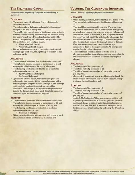 Relics of the Ascendant v1.0 | 7 Legendary items in the style of Matt Mercer's Vestiges of Divergence - Imgur Vestiges Of Divergence Homebrew, Vestiges Of Divergence, Dnd Resources, Homebrew Items, Dnd Magic, Fantasy Items, Dnd Homebrew, Dnd Items, D D Items