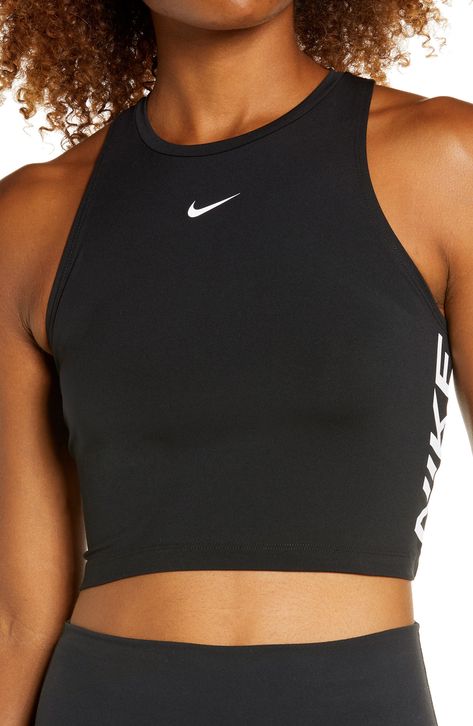 Nike Pro Dri-FIT Crop Tank available at #Nordstrom Sporty Clothes, Superstar Outfit, Nike Pro Fits, Sports Outfits, Fitness Wear Outfits, Practice Outfits, Gym Clothes, Cute Comfy Outfits, Sporty Outfits