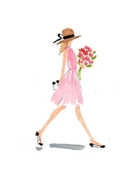 ♔ Croquis "Beth Briggs" Watercolor Friendship, Watercolour Figures, Beth Briggs, Chic Illustration, Audrey Hepburn Art, Brush Pen Art, Watercolor Fashion, Diy Watercolor Painting, Girl Illustration