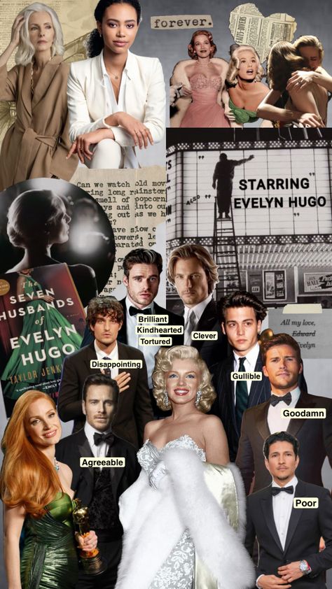 Husbands Of Evelyn Hugo, Seven Husbands Of Evelyn Hugo Aesthetic Collage, Books Like Evelyn Hugo, The 7 Husbands Of Evelyn Hugo Fanart, 7husbands Of Evelyn Hugo, The Seven Husbands Of Evelyn Hugo Green Aesthetic, The Seven Husbands Of Evelyn Hugo Aesthetic Wallpaper, Siedmiu Mężów Evelyn Hugo, 7 Husbands Of Evelyn Hugo Fanart