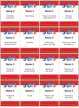 FREE PRINTABLE 5 SECOND RULE JUNIOR GAME – PlayMonster UK Five Second Rule Game Questions, Name 5 Things Game Questions, 5 Second Game Questions, Name 3 Things Game Questions, Name 3 Things Game, Name 5 Things Game, 5 Second Rule Game Questions, Drinking Questions, 5 Second Rule Game