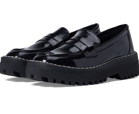 Amazon.com | Madden Girl Harmony | Loafers & Slip-Ons Basic Shoes, Black Shoes Women, Black Loafers, Platform Heel, Puma Platform Sneakers, Madden Girl, Lug Sole, Style Classic, Platform Heels