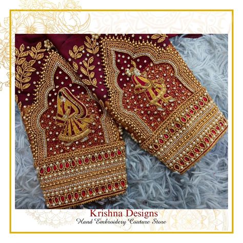 ❤️ Crafted Hand embroidery work based on Bridal's Customization. Every details in shines and enhanced in the blouse.❤️ Bride Blouse Designs Bridal, Wedding Blouses Bridal, Blouse Hand Work Designs, Blouse Hand Work, Bride Blouse, Wedding Blouses, Disney Car, Wedding Wishlist, Hand Embroidery Work