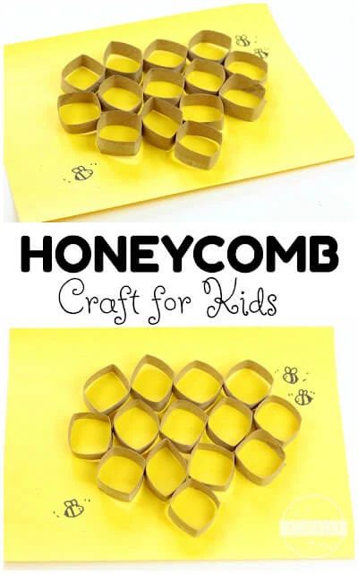 Bumble Bee Craft Preschool, Honeycomb Craft, 3d Honeycomb, Bee Crafts For Kids, Diy Paper Art, Bee Activities, Insect Activities, Spring Craft, Summer Craft