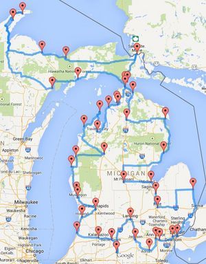 'Pure Michigan' road trip hits 43 of the state's best spots, start planning your trip | MLive.com Michigan Adventures, Michigan Road Trip, Road Trip Map, Michigan Vacations, Michigan Wolverines Football, Michigan Travel, Good Year, Upper Peninsula, On The Road Again