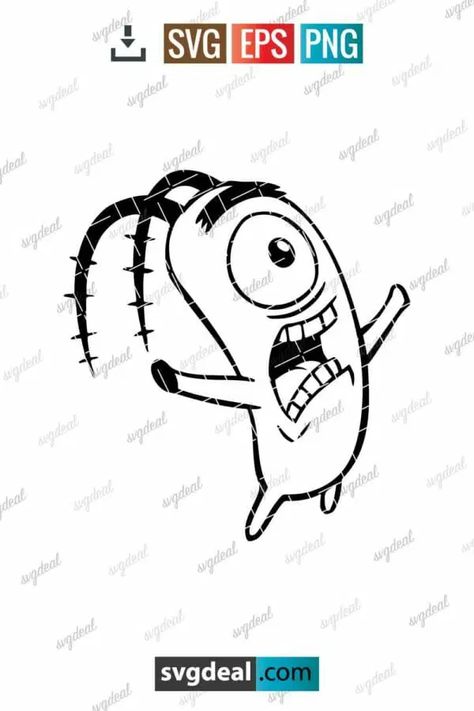 Plankton Svg Spongebob Svg, Cricut Explore Projects, Cricut Creations, Start Now, Svg Free, Personal Project, File Free, Svg Free Files, Cricut Explore