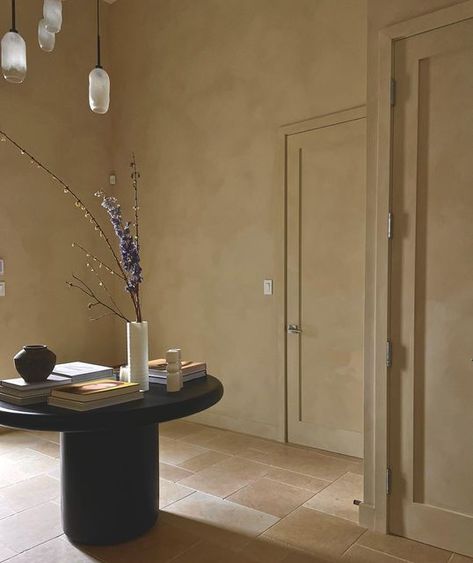 Lime Wash Hallway, Lime Wash Walls, Limewash Walls, Lime Plaster, Hidden Pantry, Lime Wash, Plaster Paint, Lime Paint, Washing Walls