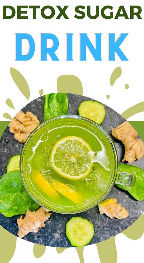 Detox Sugar Drink Recipe Detox From Sugar, Sugar Cleanse, Sugar Detox Recipes, 21 Day Sugar Detox, Detox Cleanse Drink, Sugar Detox Diet, Detox Juice Cleanse, Home Detox, Get Back On Track