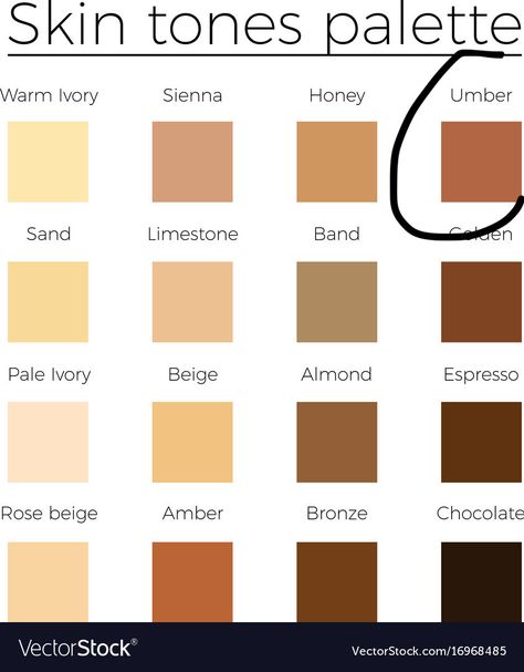 Skin Tones Color Palette, Skin Tone Chart, Skin Palette, Color Mixing Chart, Skin Color Palette, Colors For Skin Tone, Writing Characters, Book Writing Tips, Trik Fotografi