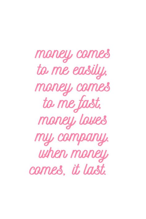 Money Come To Me Easily, Money Comes To Me Easily, Affirmation Board, Vision Board Affirmations, Vie Motivation, Vision Board Manifestation, Wealth Affirmations, Daily Positive Affirmations, Success Affirmations