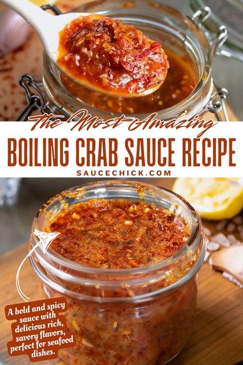 Crab Sauce Recipe for a Creamy, Seafood Delight B Loves Seafood Boil Sauce, Boiling Crab Sauce, Boiling Crab Sauce Recipe, Crab Sauce Recipe, Seafood Dipping Sauce, Boiling Crab, Crab Sauce, Seafood Sauce Recipe, Seafood Boils