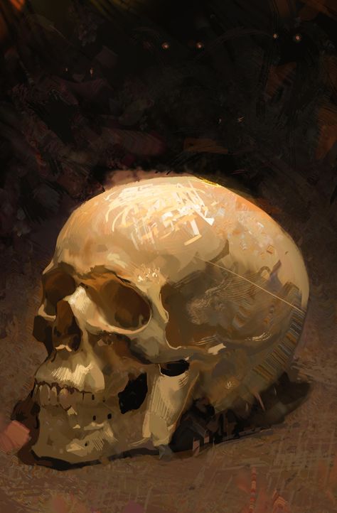 Skull  study, Bartlomiej Gawel on ArtStation at https://www.artstation.com/artwork/5106A فنسنت فان جوخ, Skull Painting, Human Skull, Aesthetic Painting, 판타지 아트, Ethereal Art, Anatomy Art, Painting Art Projects, Skull Art