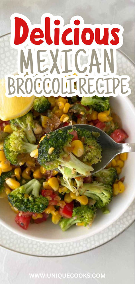 This Mexican-inspired broccoli is the perfect side dish for anyone craving bold flavors. Spiced and roasted to perfection, this easy recipe gives broccoli a flavorful twist with Mexican seasoning. Enjoy a nutritious and delicious side with a hint of heat. Mexican Broccoli Recipe, Mexican Broccoli, Mexican Side Dishes Easy, Mexican Side, Mexican Side Dishes, Mexican Seasoning, Broccoli Recipe, Mexican Foods, Foods With Gluten