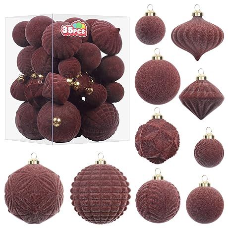 Amazon.com Shopping Cart Velvet Christmas Ornaments, Christmas Balls Decorations, Velvet Christmas, Dark Christmas, Christmas Tree Inspiration, Christmas Hanging Decorations, Flocked Christmas Trees, Decorations For Home, Ball Decorations