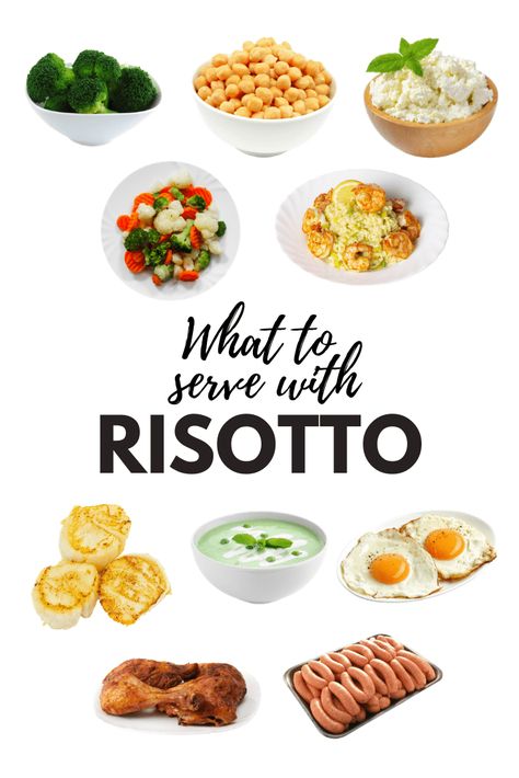 Wondering what to serve with Risotto? Here are 11 tasty side dishes that transform your bowl of creamy rice into an unforgettable meal! What To Serve With Risotto, Italian Rice Dishes, Pea And Mint Soup, Buttery Rice, Chicken Broccoli Cheese, Fancy Dishes, Roasted Shrimp, Creamy Rice, Arugula Salad