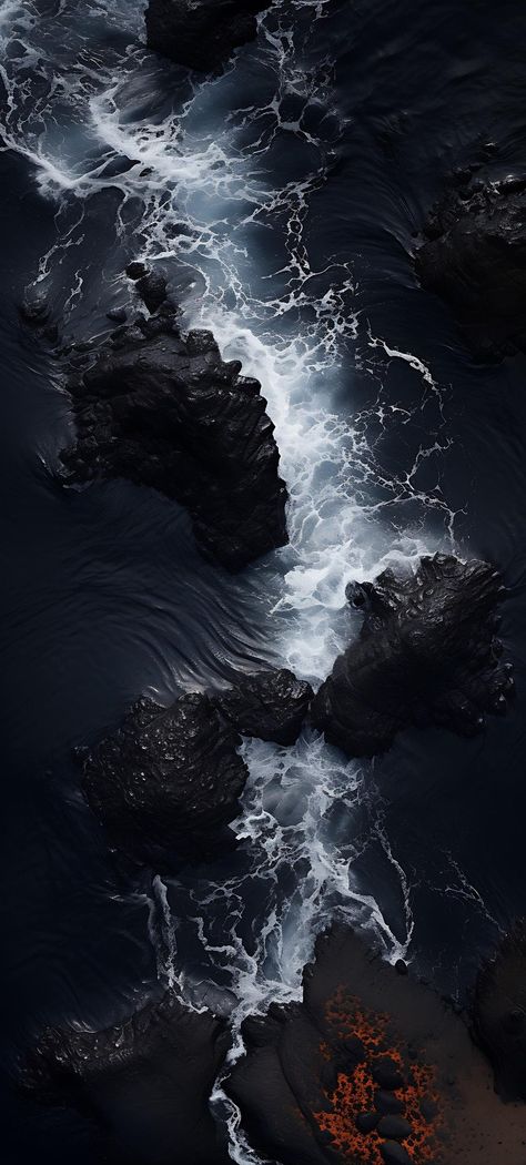 Homescreen Setup, Art Environment, Black Hd Wallpaper, $b Wallpaper, Black Wallpapers, Iphone Dynamic Wallpaper, Phone Wallpaper Boho, Water Aesthetic, Wallpapers Phone