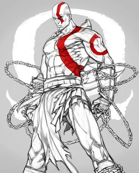 Kratos and his blade God Of Wars, A Drawing, Tattoo Sketches, Face Drawing, Character Concept, Drawing Reference, Drawing Sketches, Game Art, Comic Art