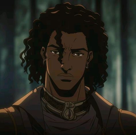 Black Anime Characters Guys, Black Anime Men, Young Character Design, Black Male Character Design, Black Character Design, Anime Knight, Black Anime Guy, Black Mage, Anime Elf