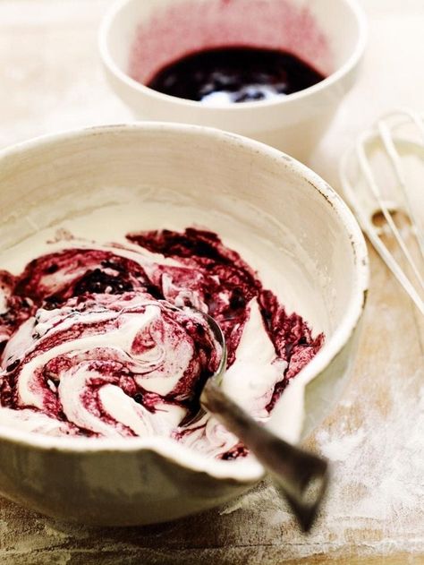 Easy blackberry cream recipe | delicious. magazine Blackberry Recipe, Kosher Desserts, Blackberry Recipes, Delicious Magazine, Magic Recipe, Creamy Desserts, Seasonal Recipes, Sweet Tarts, Cream Recipes