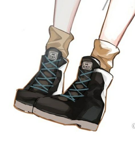 Chibi Poses, Sneakers Drawing, Dr Shoes, Shoes Drawing, Shoes Too Big, Drawing Clothes, Shoe Art, Boy Shoes, Character Outfits