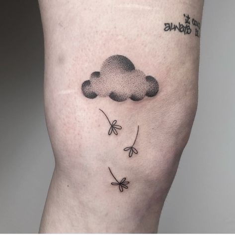 Cloud Tattoo Ideas, Cloud Tattoo Design, Dreamy Sky, Cloud Tattoo, Tattoo Ideas For Women, Dark Ink, Sky Design, Top 100, Paw Print Tattoo