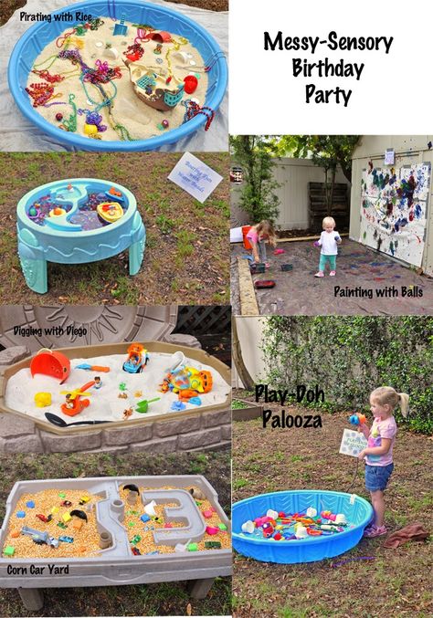 This was the first year Bennett asked for a birthday celebration with his friends.  I immediately thought a messy-sensory party would be a ... Messy Birthday, Messy Play, Play Doh, Sensory Play, 4th Birthday, Bday Party, First Year, 2nd Birthday, Birthday Celebration