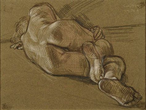 Male Nude by Paul Cadmus, pastel on paper, ca. 1972 #MaleNude #PaulCadmus Paul Cadmus, Emily Carr, Tempera Painting, Visual And Performing Arts, Magic Realism, Andrew Wyeth, Drawing Artist, Male Figure, Epic Art