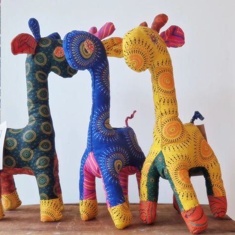 These adorable and super cute shweshwe giraffes have just arrived all the way from Makapanstad in South Africa! We are so excited to have them here!! ❤️ African Gifts, Animals Pattern, March 27, Giraffes, Animal Pattern, Gift Collections, Sustainable Living, All The Way, Stuffed Animals