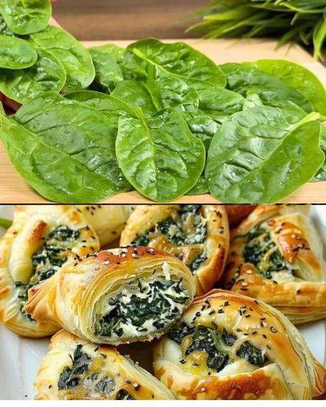 Spinach and Cheese Puff Pastry Squares Recipe Spinach And Artichoke Puff Pastry, Spinach Artichoke Squares, Spinach And Puff Pastry Recipes, Spinach Cheese Puff Pastry, Feta Spinach Puff Pastry, Puff Pastry Recipes Spinach, Veg Puff Pastry Recipes, Puff Pastry Spinach Recipes, Spinach Puff Pastry Appetizers