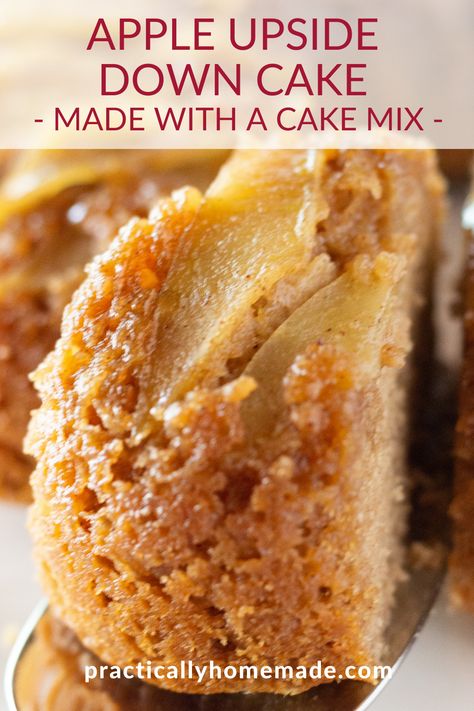 Cakes Using Boxed Spice Cake, Apple Pound Cake Bundt Pans, Apple Upside Down Cake Mix Betty Crocker, Bundt Cake Recipes From Mix Boxes Spice, Upside Down Apple Bundt Cake, Upside Down Spiced Apple Cake, Fresh Apples And Cake Mix Recipes, Upside Down Apple Spice Cake, Apple Spice Bundt Cake Using Box Cake