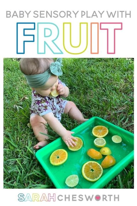 21 Summer Sensory Activities for Babies and Toddlers 9 Months Sensory Play, Garden Activities For Babies, Sensory Ideas For 6 Month Olds, Sensory Activities With Food, 9 Month Sensory Bin, Baby Spring Activities, Sensory Art For Infants, Infant Garden Activities, Sensory Development Activities