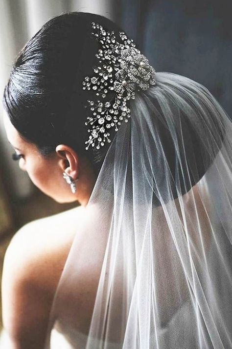 If you are interested in trendiest wedding hairstyle for your perfect big day, welcome to check out these pinterest wedding hairstyles. #hairdesign #hairstyles #cutehairstyle Wedding Veil Hairstyles, Black Brides Hairstyles, Unique Wedding Hairstyles, Wedding Hairstyles And Makeup, Black Wedding Hairstyles, Pinterest Wedding, Elegant Wedding Hair, Best Wedding Hairstyles, Veil Hairstyles