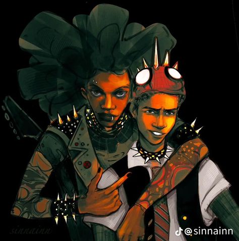 Miles Morales X Hobie Brown, Hobie And Miles, Spiderpunk Fanart, Spider Punk Fanart, Hobie Brown Fanart, Cartoon Marvel, All Spiderman, Hobie Brown, Spider Punk