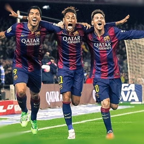 El Trio Messi Suarez, Neymar Messi, Neymar Jr Wallpapers, Messi And Neymar, Messi Photos, Real Madrid Football, Bbc Sport, Messi 10, Qatar Airways